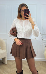 Blouse dentelle NOAME - blanc