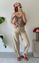 Top satiné SANTA CRUZ - taupe