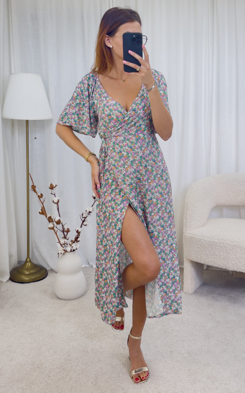 Robe longue fleurie MELYNE