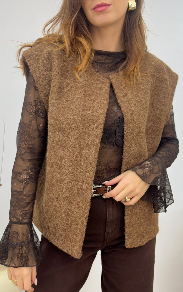 Gilet APERIL - marron 🇮🇹