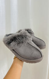 Chaussons fourrés NATACHA - gris