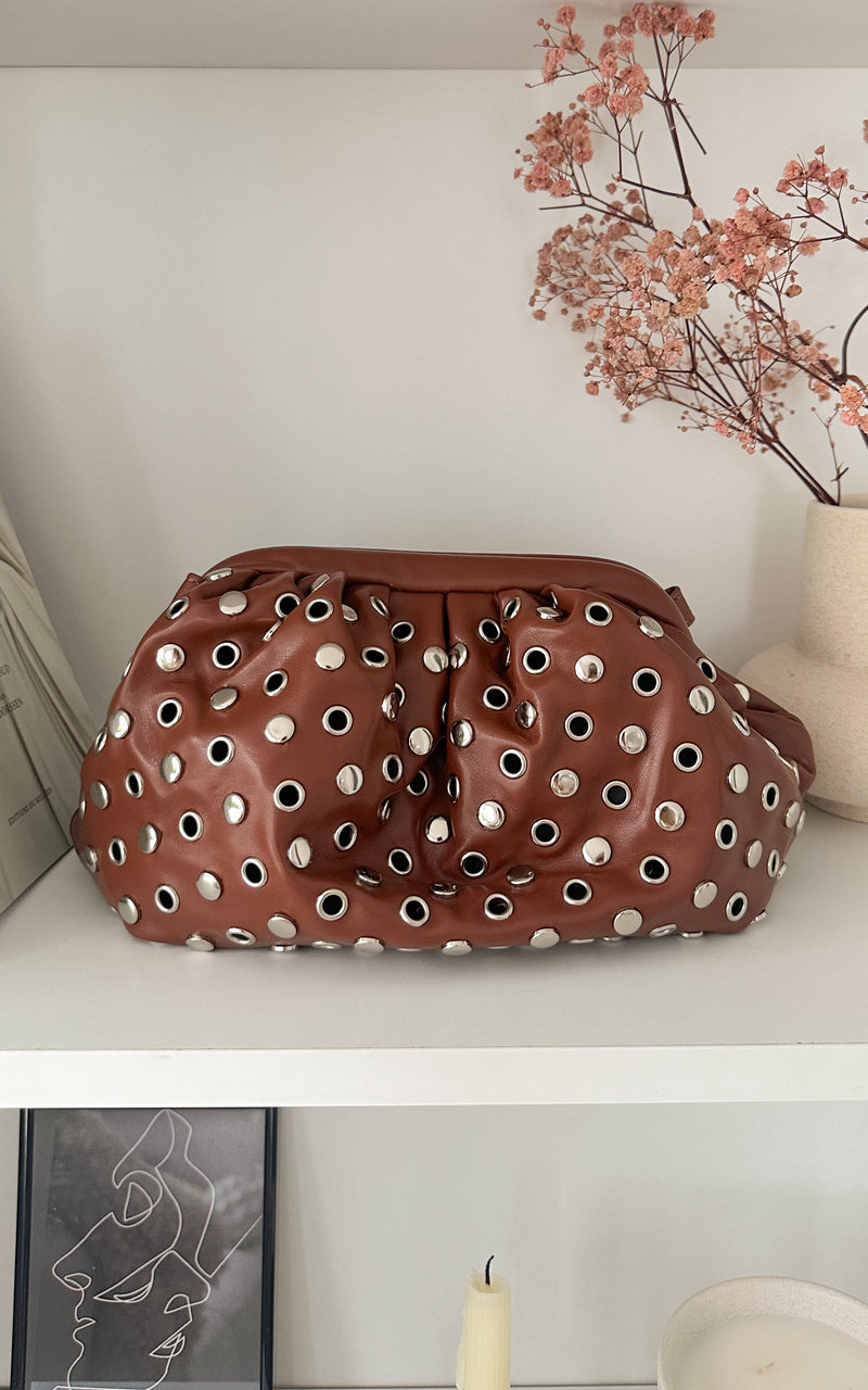 Sac clouté ICARO - brun