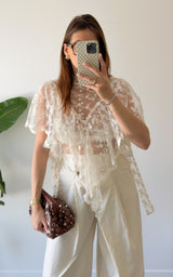 Blouse dentelle PALMA - écru