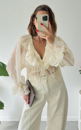Blouse dentelle CASTILLE - écru
