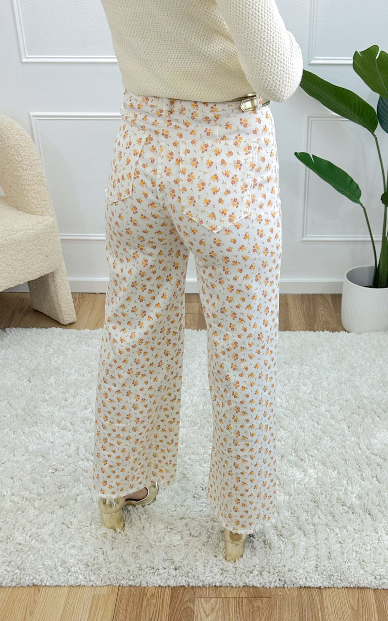 Jeans MELUSINE - fleuri