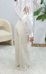 Chemise dentelle ELYNE - blanc
