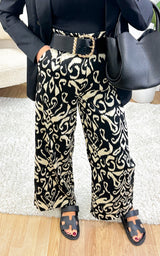 Pantalon LIAM - noir et beige