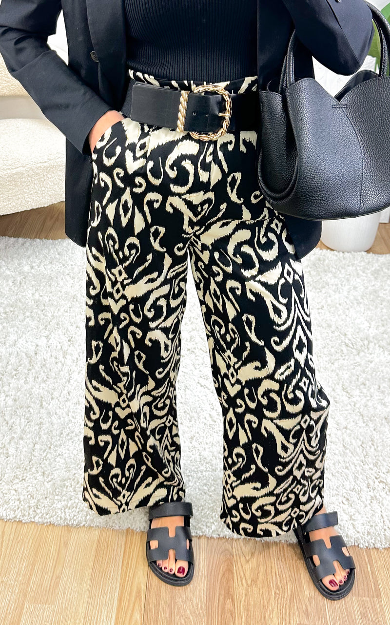 Pantalon LIAM - noir et beige