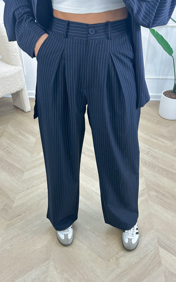 Pantalon rayé ORSO - bleu