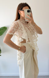 Blouse dentelle PALMA - écru