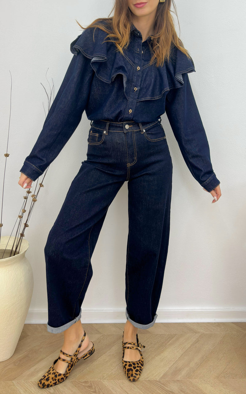 Chemise jeans SOLAM - bleu brut