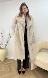 Manteau fausse fourrure BERIL - beige