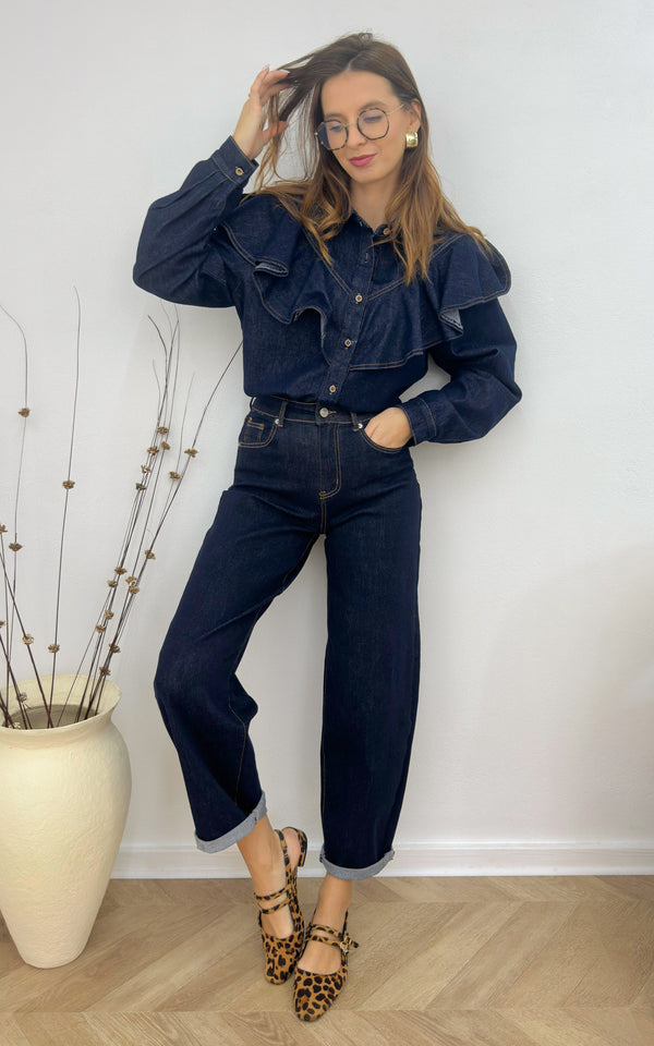 Chemise jeans SOLAM - bleu brut