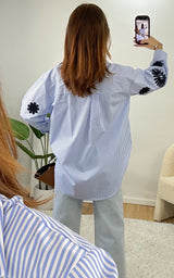 Chemise rayée LYLA - bleu