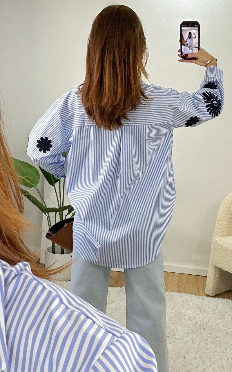 Chemise rayée LYLA - bleu