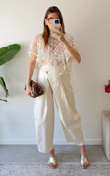 Blouse dentelle PALMA - écru
