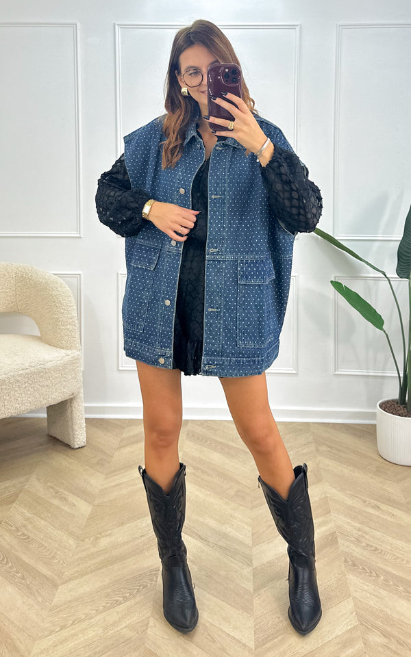 Veste sans manches ALIX - pois