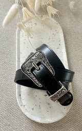 Ceinture cuir EDRIS - noir