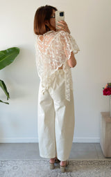 Blouse dentelle PALMA - écru