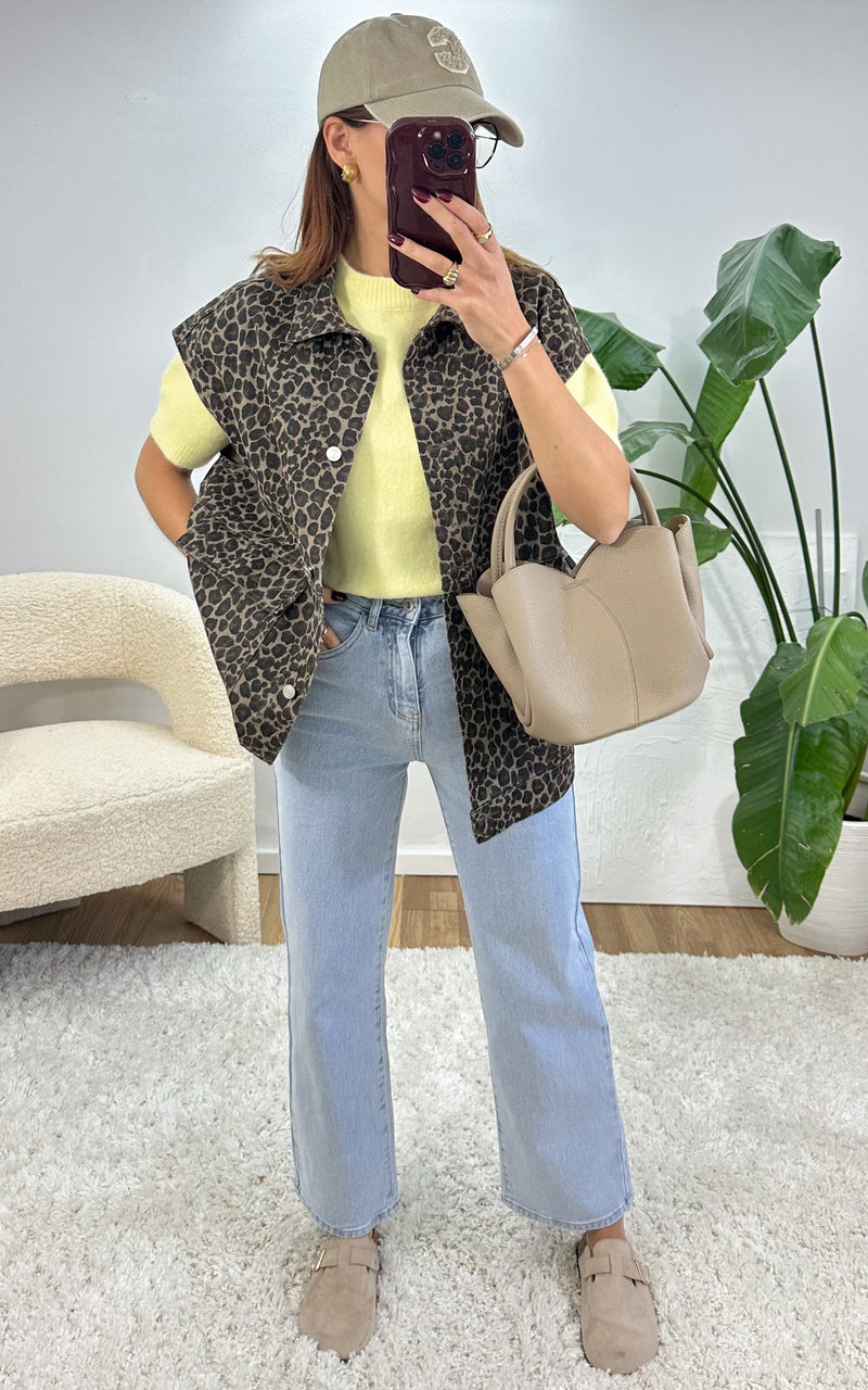 Veste sans manches ALIX - léopard