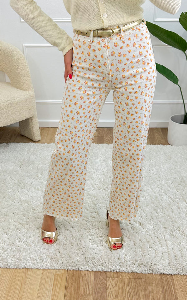 Jeans MELUSINE - fleuri