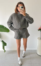 Veste bomber à coeur NELEE - gris et noir