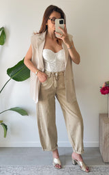 Blazer sans manches ARDEN - beige