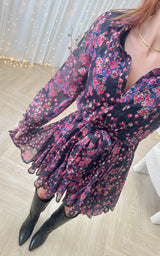 Robe MALO - noir et rose