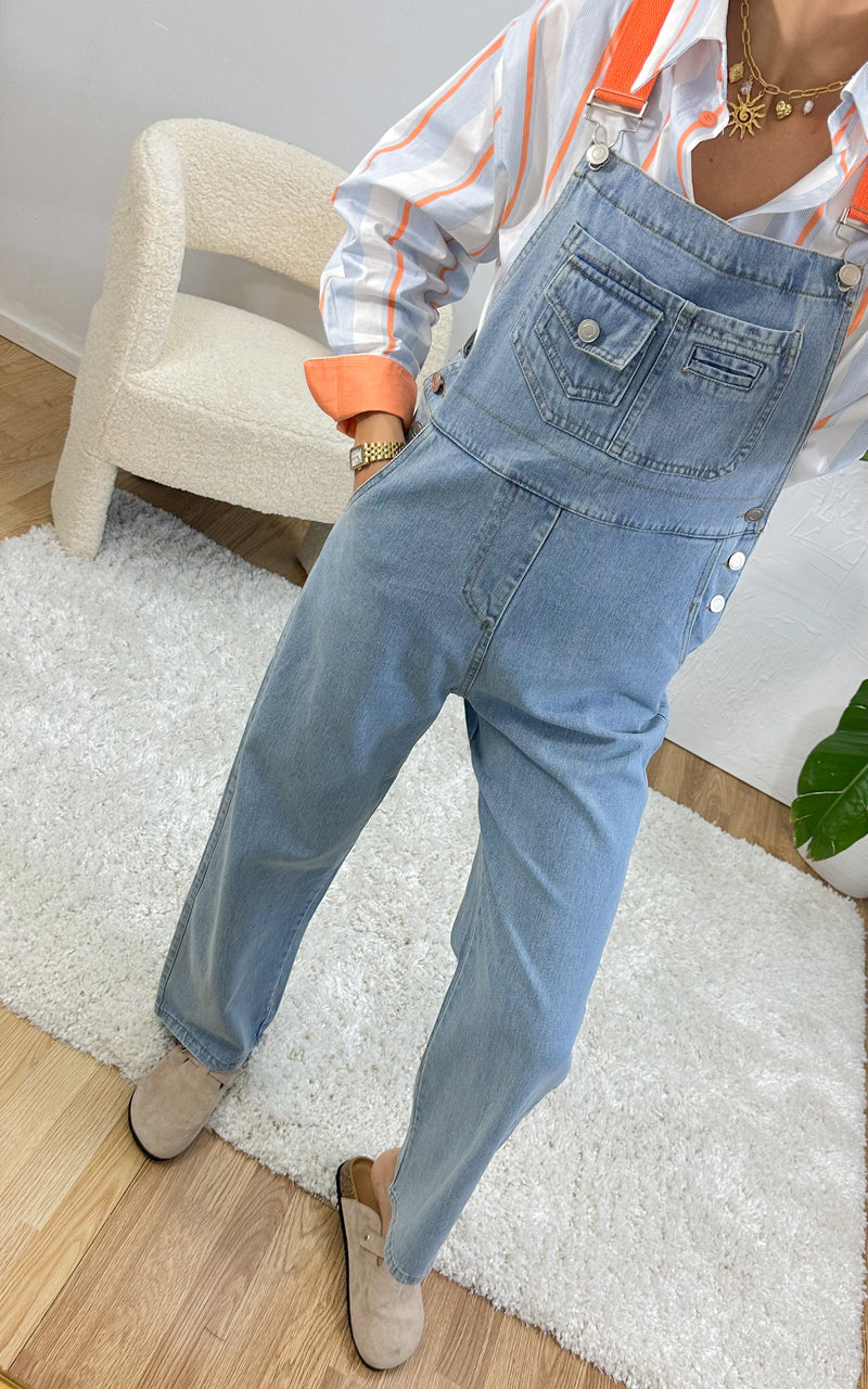 Salopette jeans MANU - bleu
