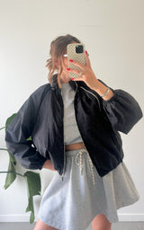 Veste à carreaux NINE - noir et blanc