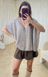 Gilet QUEENI - taupe