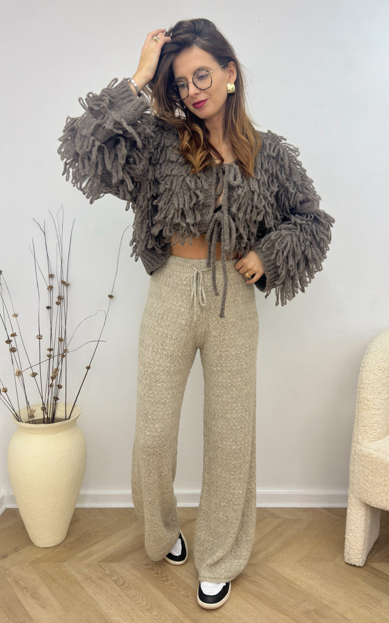 Pantalon maille TALIA - beige 🇮🇹