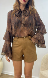 Short suédine NAYA - camel