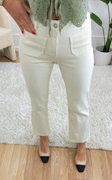 Jeans AZELIE - blanc cassé