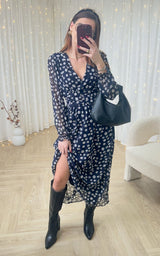 Robe longue OPHELIA - bleu
