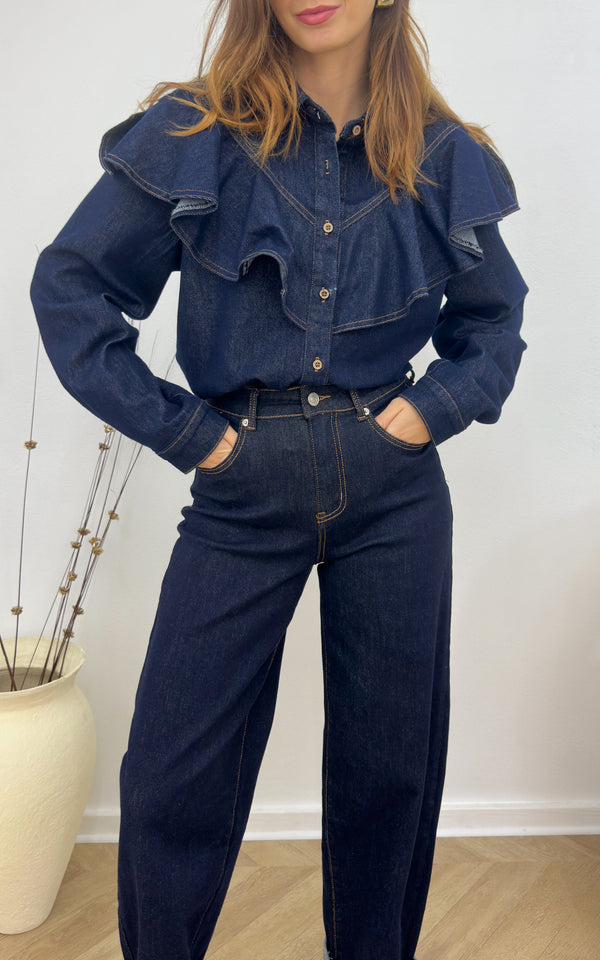 Chemise jeans SOLAM - bleu brut