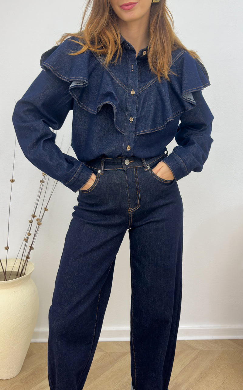 Chemise jeans SOLAM - bleu brut