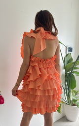 Robe froufrou POSITANO - orange