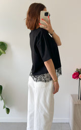 T-shirt dentelle LAS PALMAS - noir