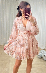 Robe sequins PIKA - rose