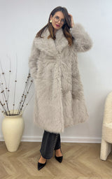 Manteau fausse fourrure BERIL - beige
