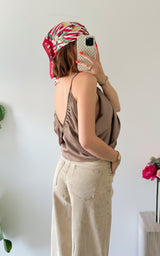 Top satiné SANTA CRUZ - taupe