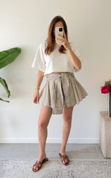 Short chemise VALLADOLID - écru et beige