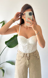 Bustier dentelle PORTOFINO - blanc