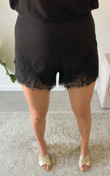 Short dentelle MALAGA - noir