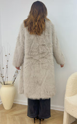 Manteau fausse fourrure BERIL - beige