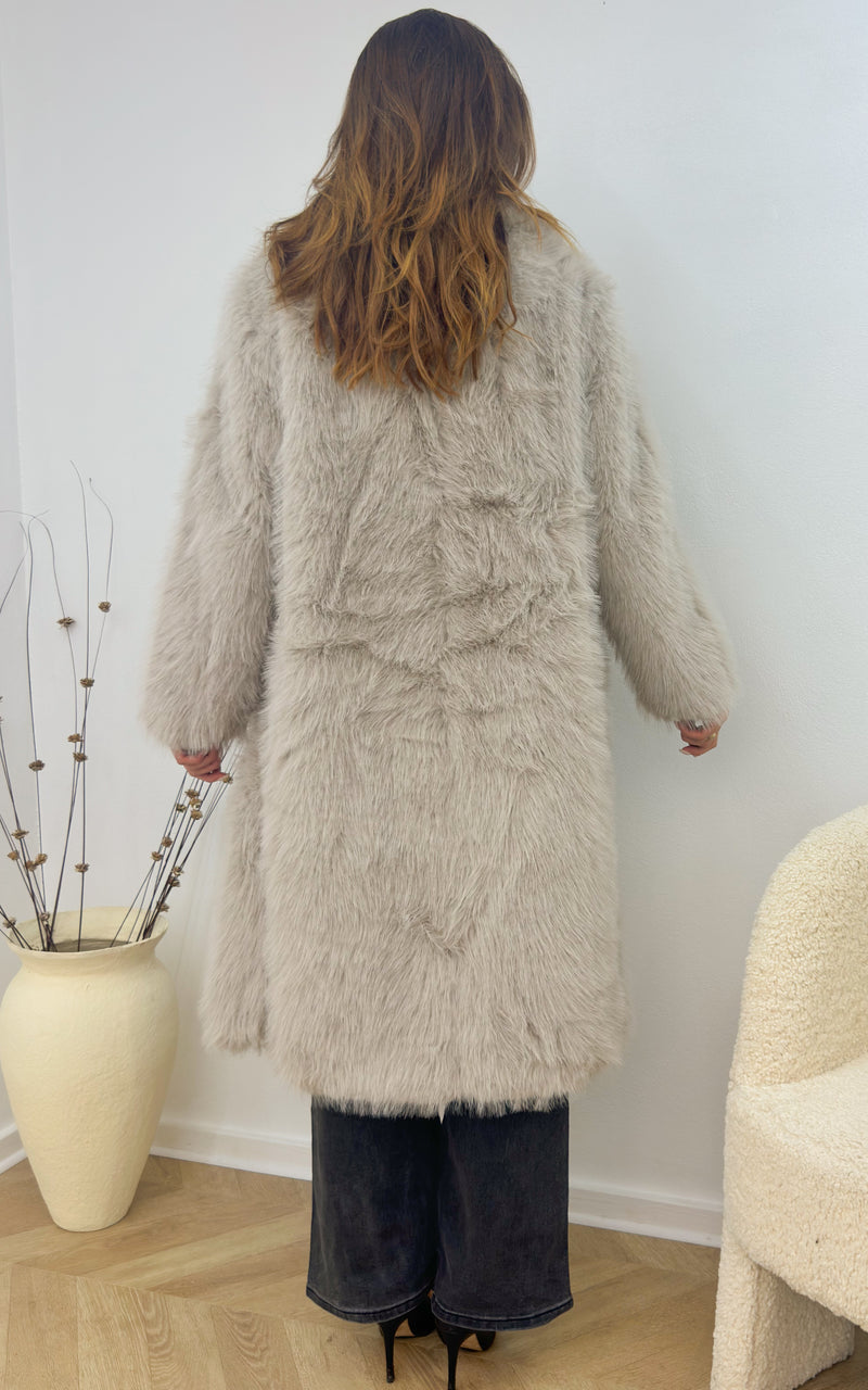 Manteau fausse fourrure BERIL - beige