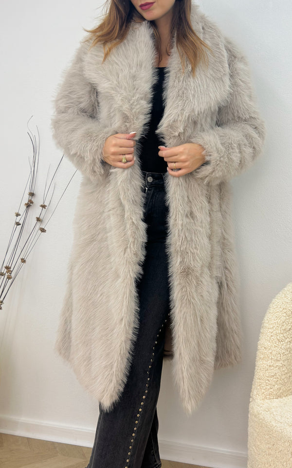 Manteau fausse fourrure BERIL - beige