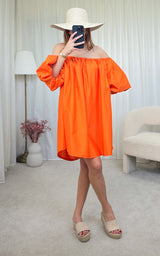 Robe trapèze orange FLORINE 🇮🇹