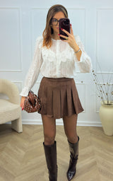 Blouse dentelle NOAME - blanc